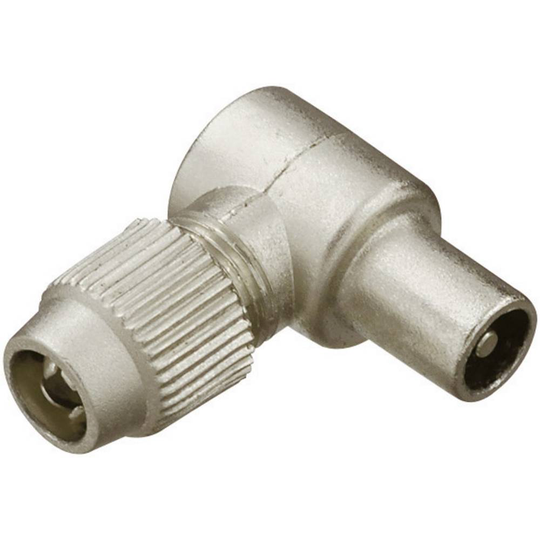 Koaxialvinkelkontakt METALL Kabeldiameter: 7 mm