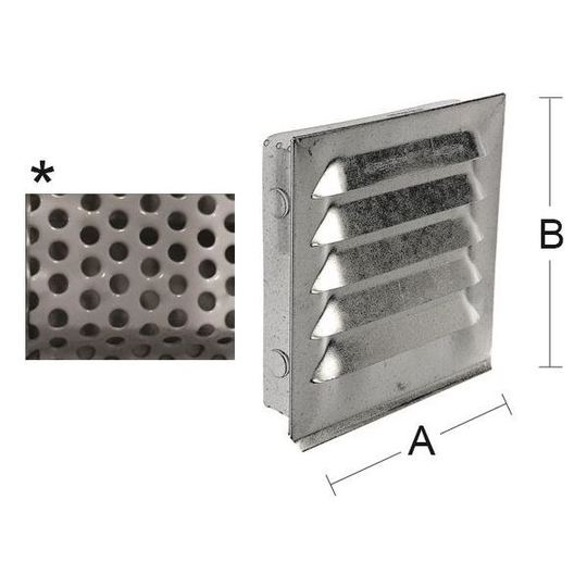 Habo 33 Ventilgaller med ram 150x150 mm