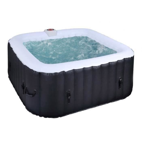 SUN SPA Laminerat fyrkantigt uppblåsbart spa - 6 personer - 1,85 x H 0,65 m