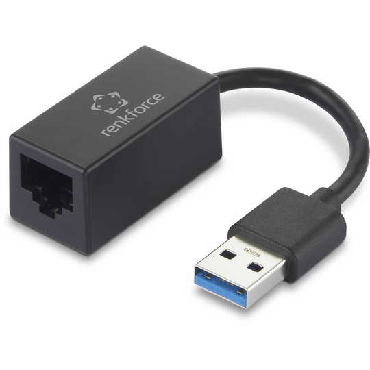 Adapter 1 GBit/s Renkforce RF-4708614 USB 3.2 Gen 1 (USB 3.0), LAN 1 Gbit/s