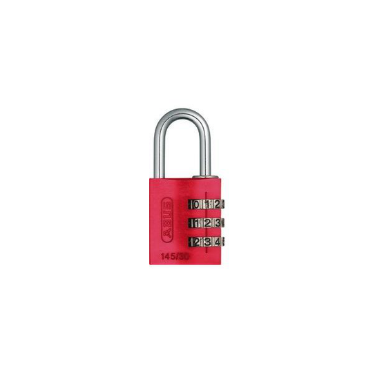 ABUS 145/30 Kombinationslås 30 mm, 3 rullar Röd