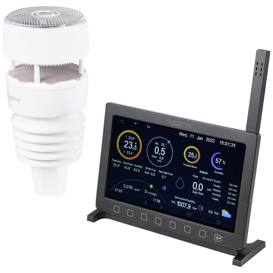 Sygonix SY-5479628 WiFi-väderstation Prognos för 2 dagar