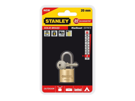 Stanley 81110 371 401 Hængelås 20 mm Nøglelås