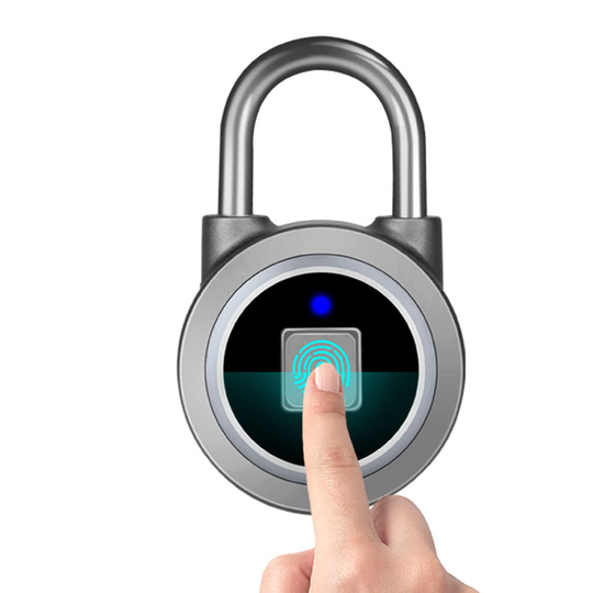 USB Charging Biometrics Fingerprint APP Support Hänglås - Grå