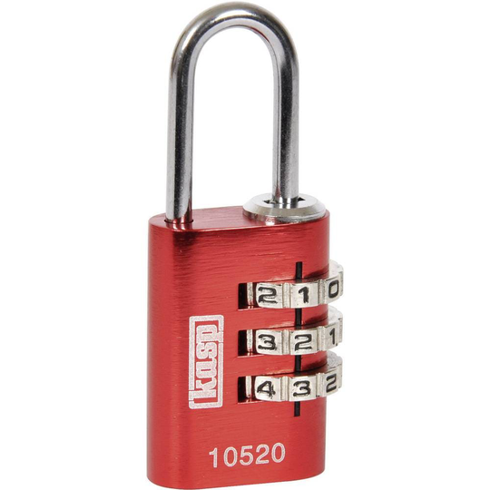Kasp K10520REDD Hänglås 20 mm Röd Kombination