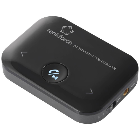 Renkforce RF-BTR-150 Bluetooth musiksändare/mottagare Kommunikation - Bluetooth version: 5.0 8 m integrerat batteri