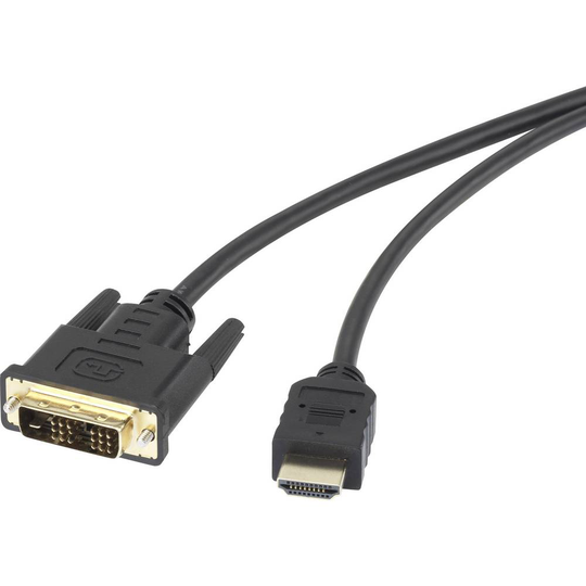 Renkforce RF-4212219 HDMI / DVI Adapterkabel 5.00 m Svart