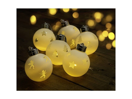 Sygonix Juletræsbelysning Indvendigt 1,5 V 1 SMD LED Varmhvid (Ø) 8 cm med fjernbetjening