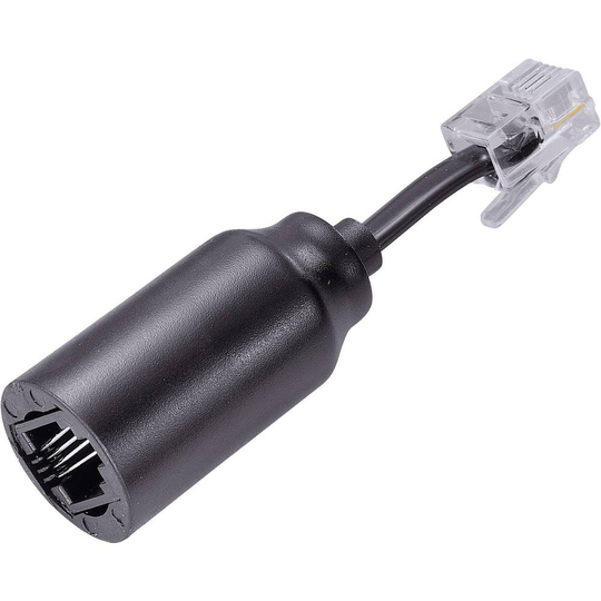 Kabelsnurra Adapter [1x RJ10 hane 4p4c - 1x RJ10 hona 4p4c] 3.00 cm Svart Renkforce