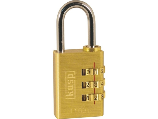 Kasp K11030D Hængelås 32 mm Gyldengul Kombinationslås