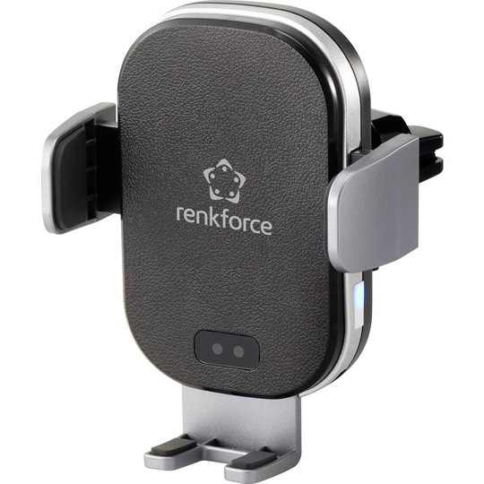 Renkforce RF-4470380 Ventilationsgaller Mobilhållare för bil med induktionsladdning 91 - 59 mm 6.5 - 4 tum