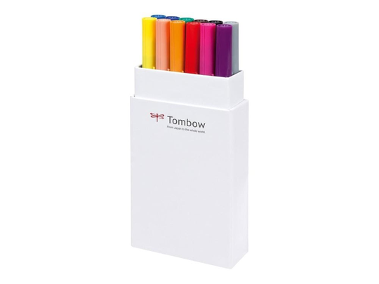 Marker Tombow ABT Dual Brush 12P-1 basis farver (sæt)