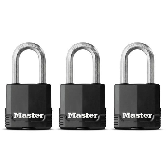 MASTER LOCK Set med 3 Excell®-hänglås - 50 mm - rostskydd, högt motstånd