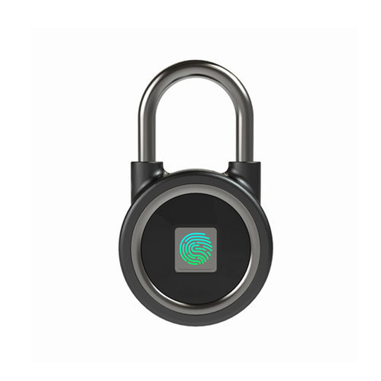 USB Charging Biometrics Fingerprint APP Support Hänglås - Svart