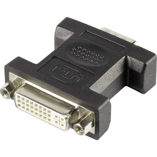 Renkforce DVI / VGA Adapter [1x DVI-hona 24+5 pol - 1x VGA hane] Vit skruvbar