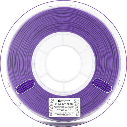 Polymaker 70174 3D-skrivare Filament PolyLite PETG 2.85 mm Violett 1 kg