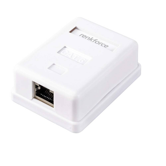 Renkforce Nätverksadapter Utanpåliggande CAT 6 1 Port Vit