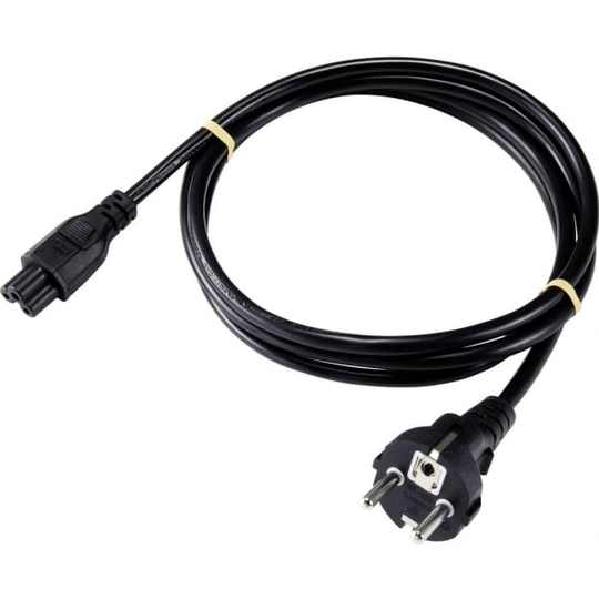 Sygonix SY-5042732 Bærbar computer Tilslutningskabel Sort 1.80 m