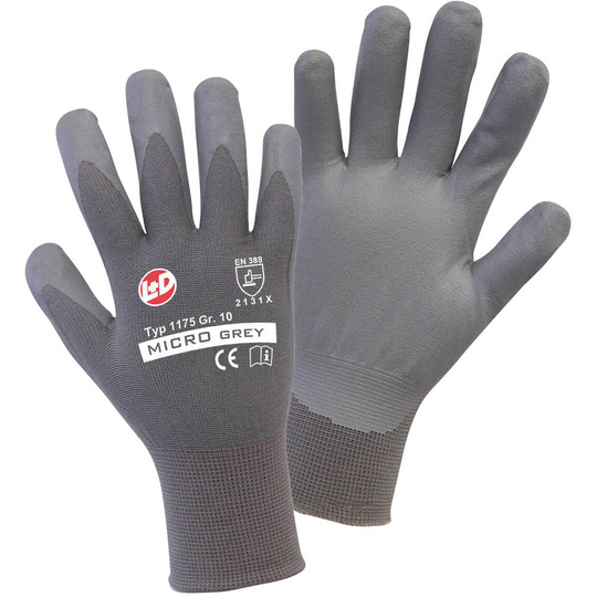 Nylon Arbetshandske Storlek (handskar): 8, M EN 388 CAT II L+D worky Nylon PU DMF-FREE 1175-8 1 par