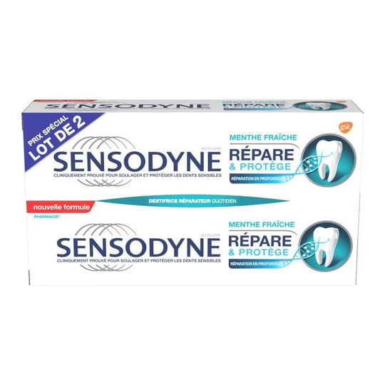 Sensodyne Tandkräm Reparerar och skyddar Fresh Mint 2 x 75ml