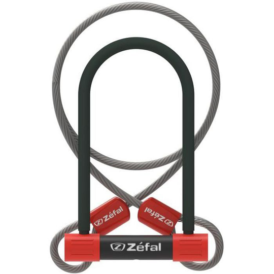 Cykellås - skoterlås - U-lås + 120 cm kabel - mått 115x230 - K-Traz modell