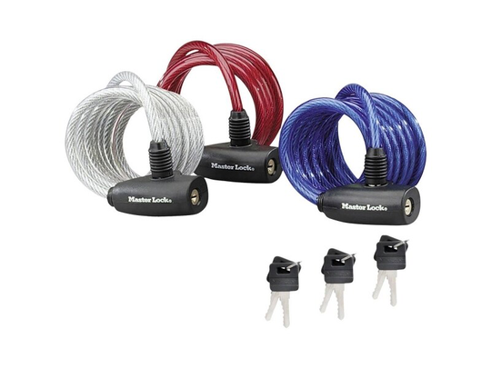 Master Lock No. 8127 - Kabellås - nyckel (paket om 3)