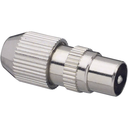 Koaxialkontakt i metall Kabeldiameter: 7 mm