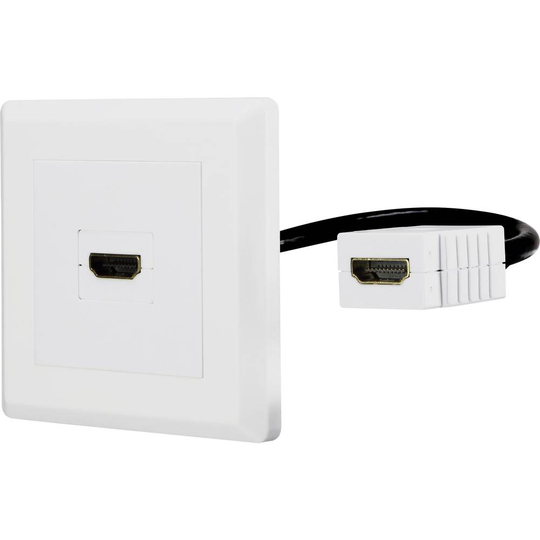 Renkforce HDMI Adapter [1x HDMI hona - 1x HDMI hona] Vit guldpläterad kontakt