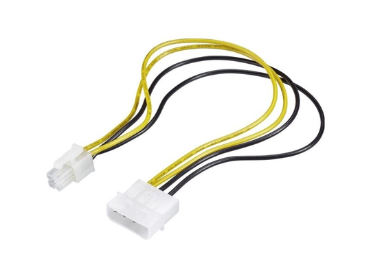 Renkforce Strøm Tilslutningskabel [1x ATX-stik 4-pol. - 1x IDE-strømstik 4-pol.] 30.00 cm Gul, Sort