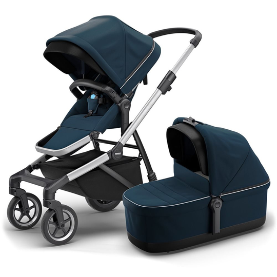 Thule Sleek Barnvagn med Liggdel Navy Blue