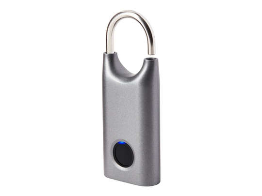 Lexon NOMADAY - Hänglås - biometriskt - fingeravtryckssensor - grå-metallic