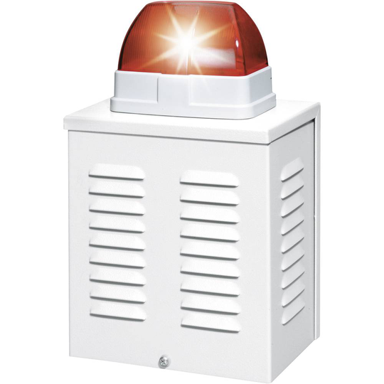 Larmsiren med blixtljus 110 dB Röd Inomhus, Utomhus 12 V/DC ABUS SG1650