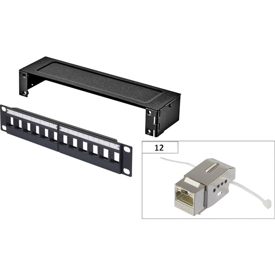 Renkforce KSV10 16 + 4 Port Nätverk Patch Box CAT 6 1 U