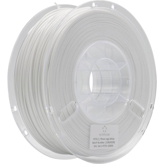 Renkforce RF-4738594 3D-skrivare Filament PETG 1.75 mm Vit 1000 g