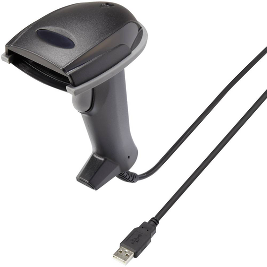 Renkforce CR6307A USB-Kit Streckkodsskanner Kabelbunden 1D CCD Svart Hand-skanner USB