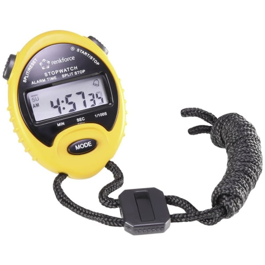 Renkforce RF-SW-140 Stopur digital Gul, Sort