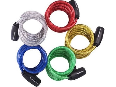 MASTER LOCK Bicycle Lock QUANTUM 8127 8mm 180cm KEY assorted colors (MRL-8127EURDPRO)