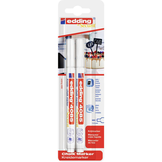 Edding Märkkrita e-4085/2 4-4085-2-1049 Vit 1 mm, 2 mm 2 st/pack
