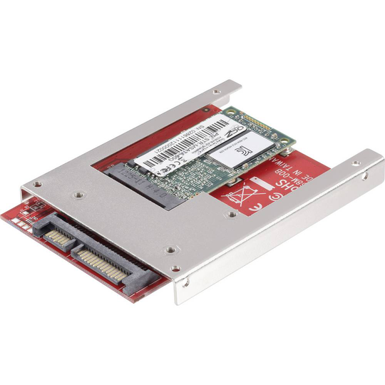 Gränssnittskonverter [1x SATA-kombi hane 7+15 pol - 1x mSATA-hona] Renkforce