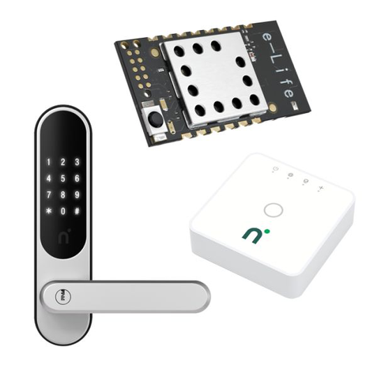 Nimly Touch Pro Black/Silver + Connect Module & Connect Gateway Kodlås