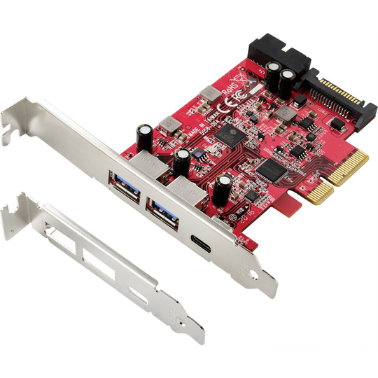 Renkforce Renkforce 1+4 Port USB 3.1 kontrollerkort USB 3.2 Gen 2 PCIe x4