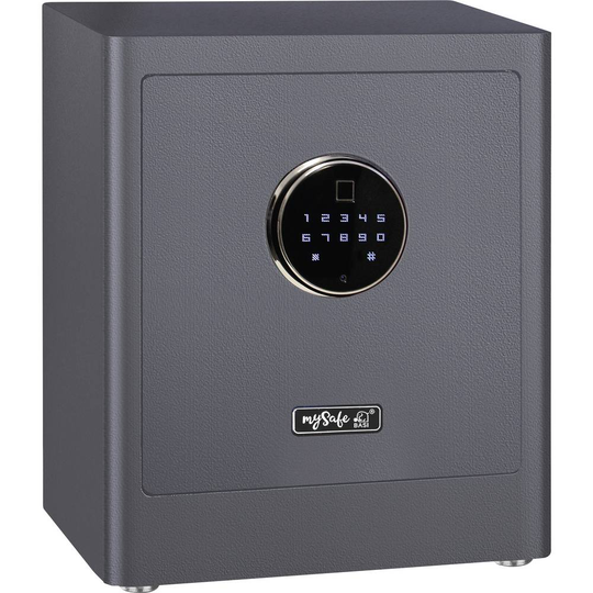 Basi 2020-0000-GRAU mySafe Premium 350 Möbelkassaskåp Kombination, Fingeravtryck