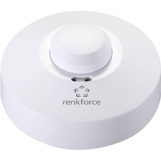 Renkforce 1362921 Tak, Uppbyggnad HF-rörelsedetektor 360 ° Relä Vit IP20