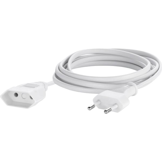 Sygonix SY-5042680 Strøm Forlængerkabel Hvid 5.00 m