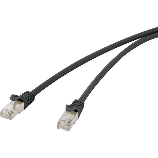 Renkforce RF-3301448 RJ45 Nätverk Anslutningskabel CAT 5e F/UTP 25.00 cm Svart med låsskydd