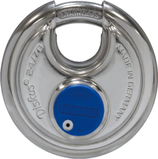 ABUS Diskus 24IB/70, Hänglås Diskus, Tangentlås, Olika låsning, Rostfritt stål, Rostfritt stål, Rostfritt stål