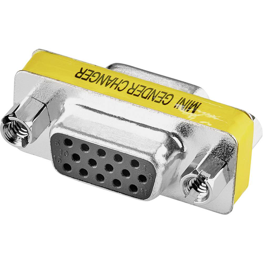 Seriell Adapter [1x D-SUB hane 15-pol - 1x D-SUB hane 15-pol] Gul Renkforce