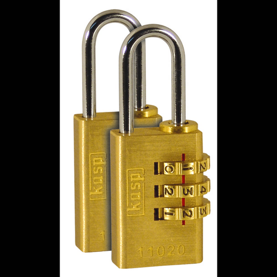 Kasp K11020D2 Hänglås Guldgul Kombination