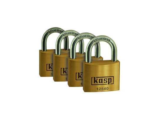 Kasp K12520D4 Hængelås 20 mm Identiske Gyldengul Nøglelås