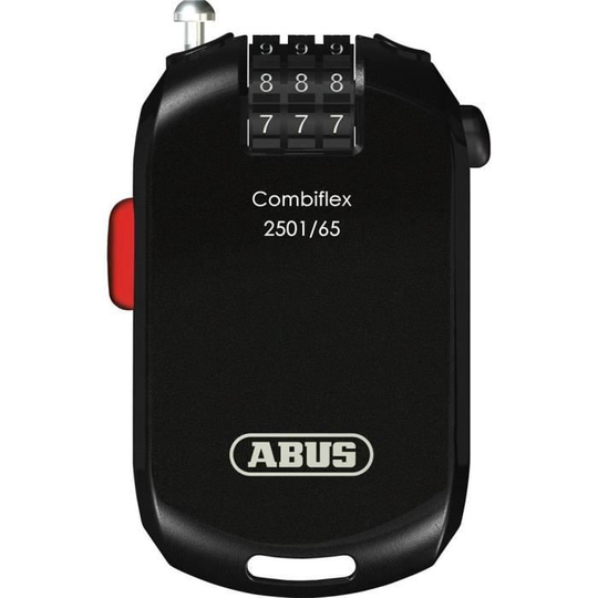 ABUS Combiflex 2501 Cykelkabellås - 3-siffrig kombination - 65 cm - Svart